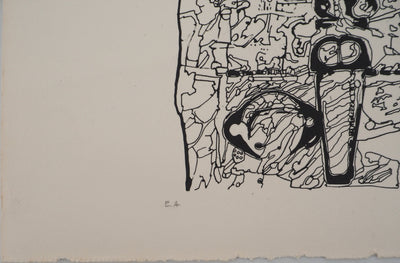 Jean-Pierre VIELFAURE : Entre les murs, Sérigraphie originale signée