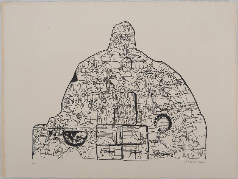 Jean-Pierre VIELFAURE : Structure interne, Sérigraphie originale signée