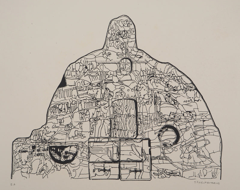 Jean-Pierre VIELFAURE : Structure interne, Sérigraphie originale signée