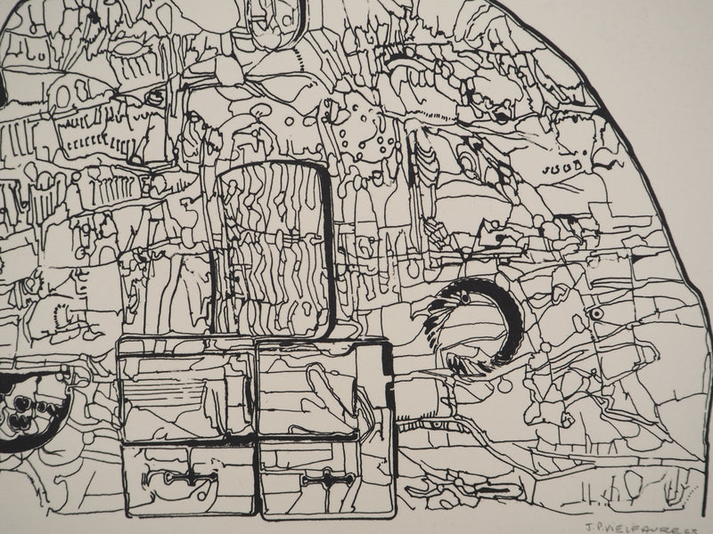 Jean-Pierre VIELFAURE : Structure interne, Sérigraphie originale signée