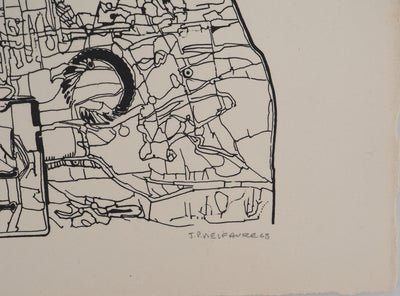 Jean-Pierre VIELFAURE : Structure interne, Sérigraphie originale signée
