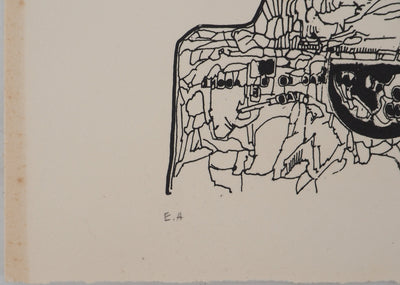 Jean-Pierre VIELFAURE : Structure interne, Sérigraphie originale signée