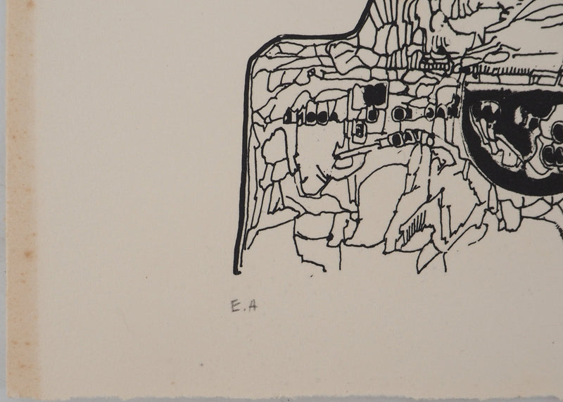 Jean-Pierre VIELFAURE : Structure interne, Sérigraphie originale signée