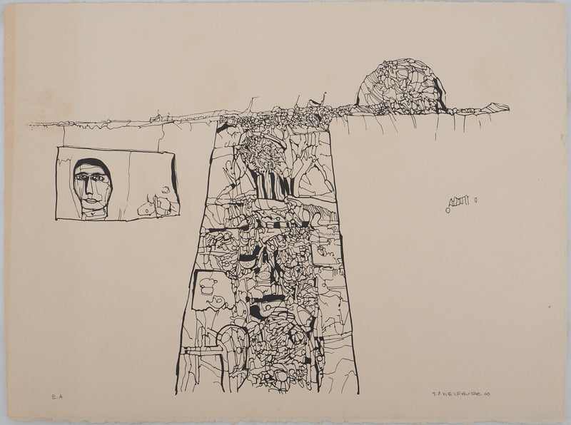 Jean-Pierre VIELFAURE : Tunnel souterrain, Sérigraphie originale signée