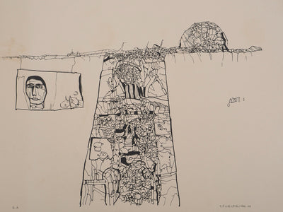 Jean-Pierre VIELFAURE : Tunnel souterrain, Sérigraphie originale signée