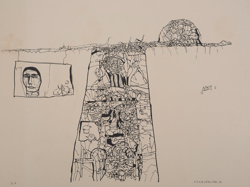 Jean-Pierre VIELFAURE : Tunnel souterrain, Sérigraphie originale signée