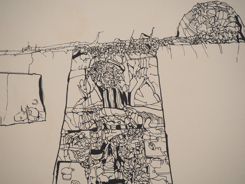 Jean-Pierre VIELFAURE : Tunnel souterrain, Sérigraphie originale signée