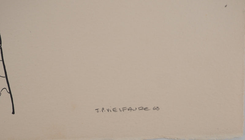 Jean-Pierre VIELFAURE : Tunnel souterrain, Sérigraphie originale signée