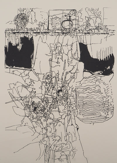 Jean-Pierre VIELFAURE : Sous la surface, Sérigraphie originale signée