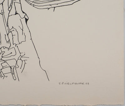 Jean-Pierre VIELFAURE : Sous la surface, Sérigraphie originale signée