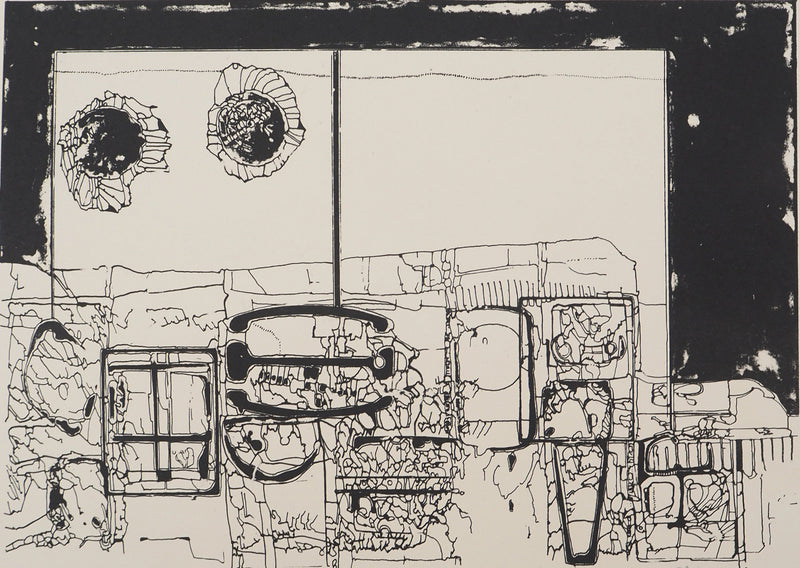 Jean-Pierre VIELFAURE : Architecture abstraite II, Sérigraphie originale signée