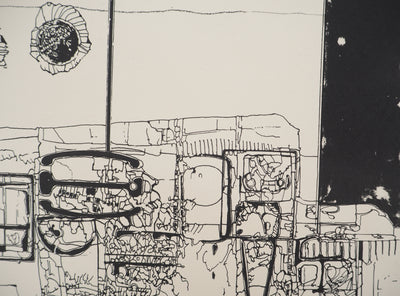 Jean-Pierre VIELFAURE : Architecture abstraite II, Sérigraphie originale signée