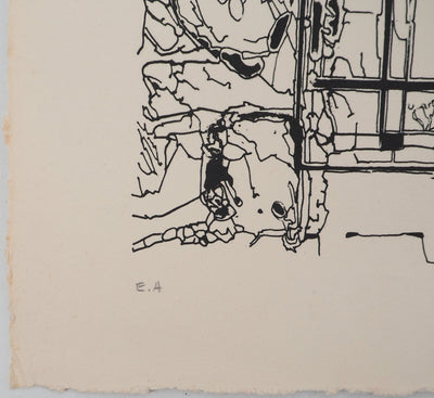 Jean-Pierre VIELFAURE : Architecture abstraite II, Sérigraphie originale signée