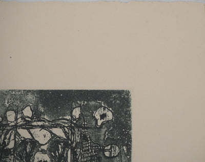 Jean-Pierre VIELFAURE : Vue depuis la fenêtre, Gravure originale signée