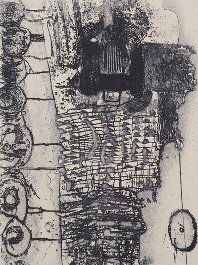 Jean-Pierre VIELFAURE : Composition aux cercles, Gravure originale signée