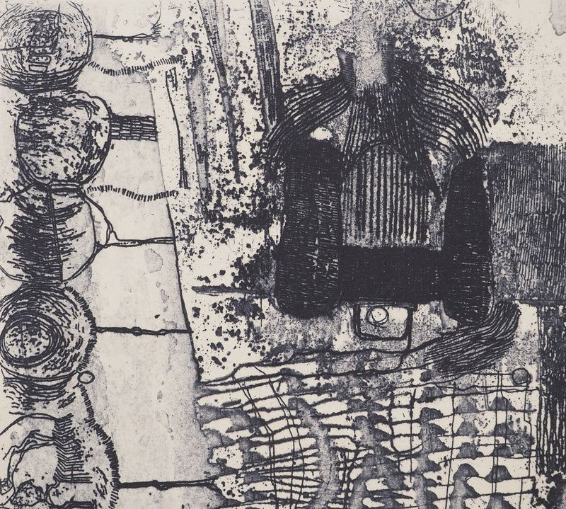 Jean-Pierre VIELFAURE : Composition aux cercles, Gravure originale signée