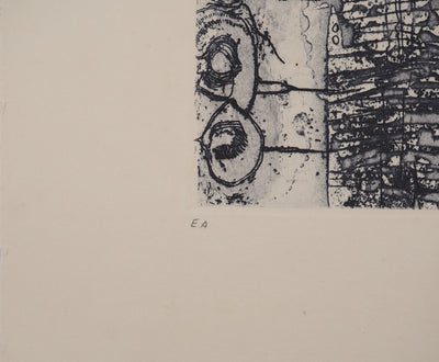 Jean-Pierre VIELFAURE : Composition aux cercles, Gravure originale signée