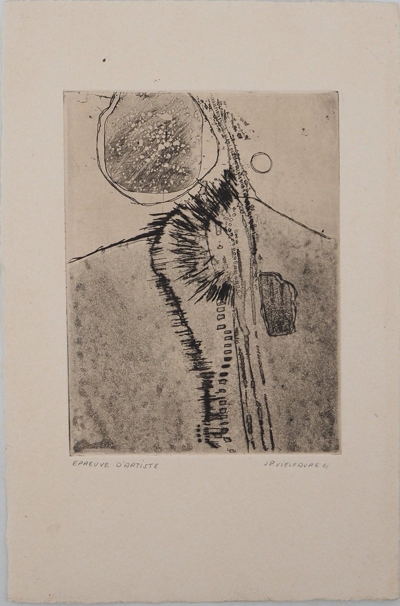 Jean-Pierre VIELFAURE : Dune, Gravure originale signée