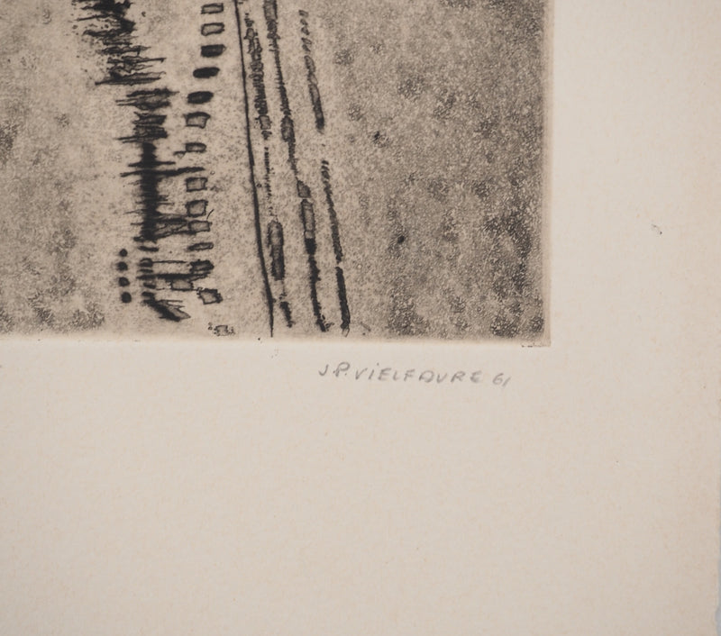 Jean-Pierre VIELFAURE : Dune, Gravure originale signée