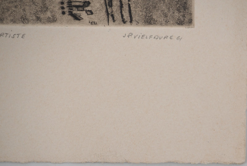Jean-Pierre VIELFAURE : Dune, Gravure originale signée