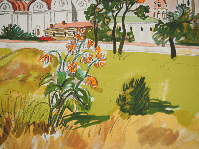 Yves BRAYER : Eglise orthodoxe en Russie, Lithographie originale signée