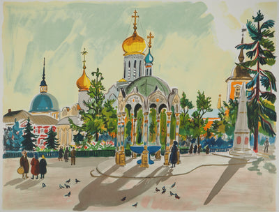 Yves BRAYER : Lumière de Moscou, Lithographie originale signée