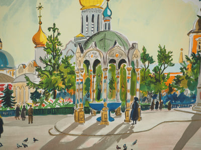 Yves BRAYER : Lumière de Moscou, Lithographie originale signée