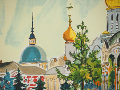 Yves BRAYER : Lumière de Moscou, Lithographie originale signée