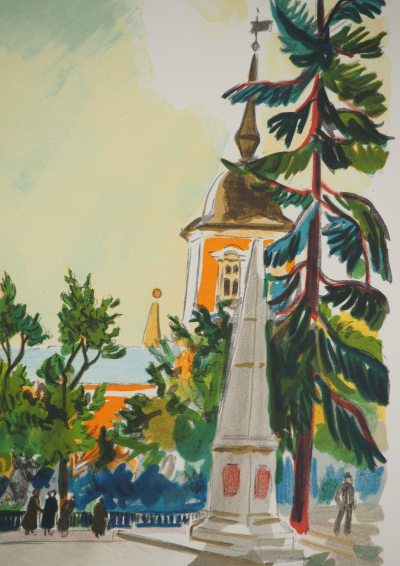 Yves BRAYER : Lumière de Moscou, Lithographie originale signée