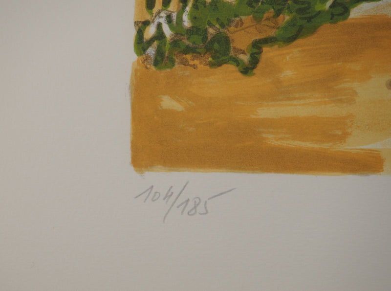 Yves BRAYER : Village rustique en Russie, Lithographie originale signée