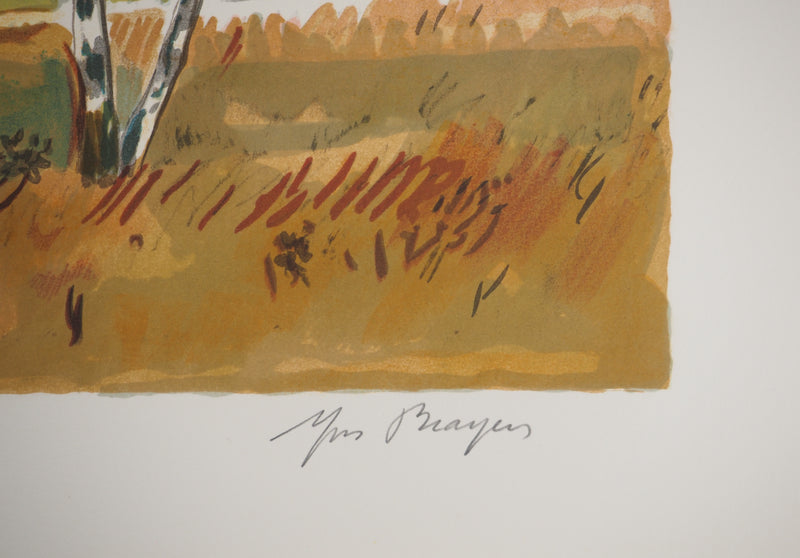 Yves BRAYER : L’automne doré russe, Lithographie originale signée