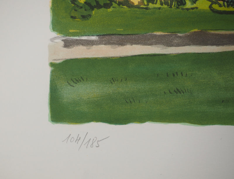 Yves BRAYER : Moscou, les jardins du Kremlin, Lithographie originale signée