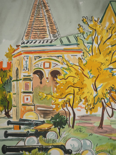 Yves BRAYER : Architecture russe, Lithographie originale signée