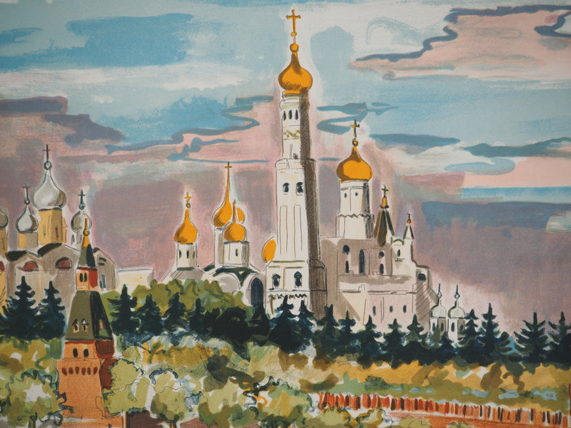 Yves BRAYER : Monastère orthodoxe, Lithographie originale signée
