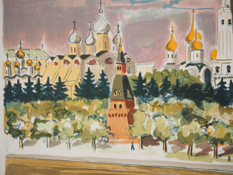 Yves BRAYER : Monastère orthodoxe, Lithographie originale signée