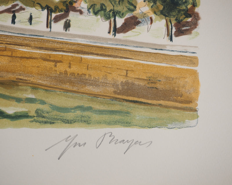 Yves BRAYER : Monastère orthodoxe, Lithographie originale signée