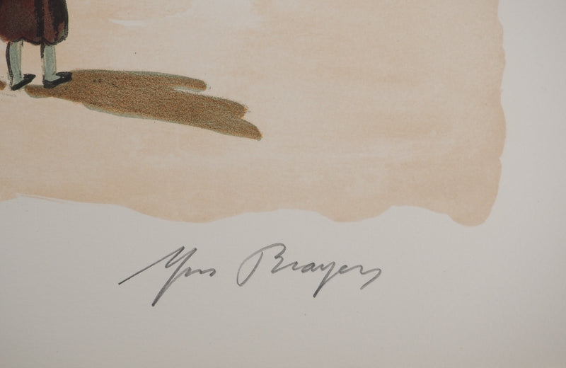 Yves BRAYER : La Place Rouge à Moscou, Lithographie originale signée