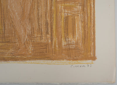 AF André COTTAVOZ, Jubilant crowd, circa 1976, Original lithograph, signed
