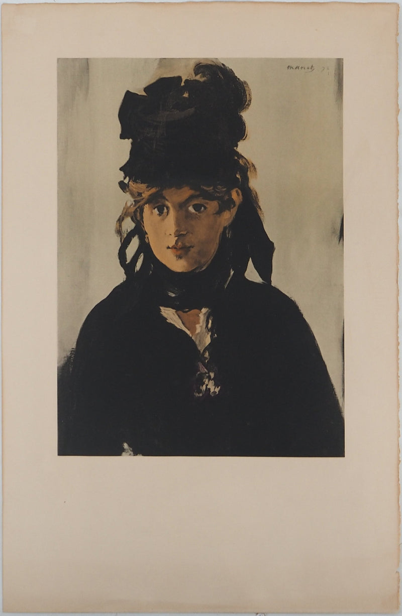 Edouard MANET : Berthe Morisot au chapeau, Lithographie signée