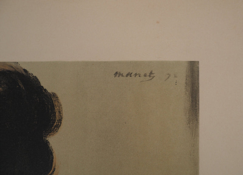 Edouard MANET : Berthe Morisot au chapeau, Lithographie signée