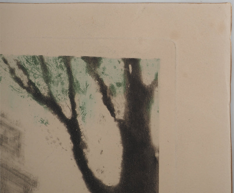 Louis ICART : La marchande de fleurs à Paris, Gravure originale signée