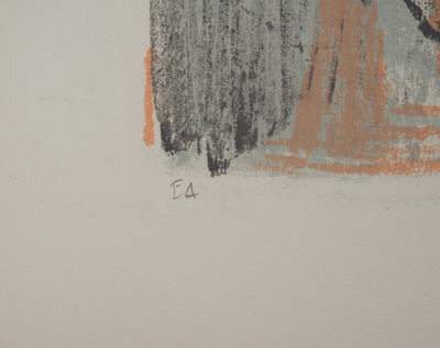 AF André COTTAVOZ, Jubilant crowd, circa 1976, Original lithograph, signed