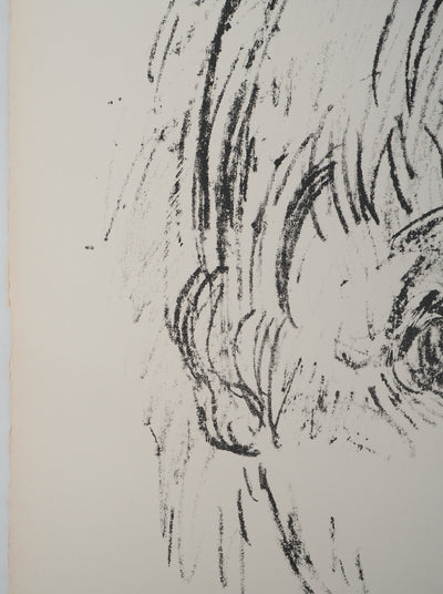 AF André COTTAVOZ, Jubilant crowd, circa 1976, Original lithograph, signed