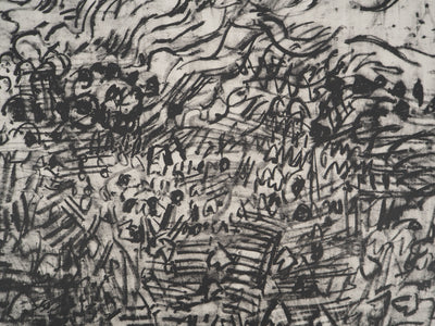 André COTTAVOZ : Les champs, Lithographie originale signée