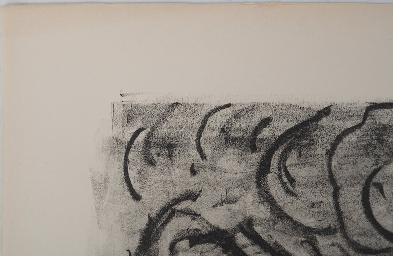 André COTTAVOZ : Les champs, Lithographie originale signée