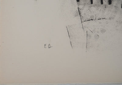 AF André COTTAVOZ, Jubilant crowd, circa 1976, Original lithograph, signed