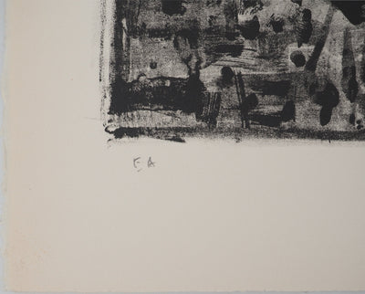 AF André COTTAVOZ, Jubilant crowd, circa 1976, Original lithograph, signed