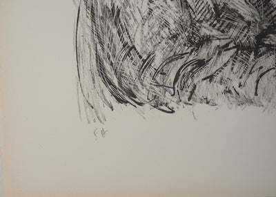 André COTTAVOZ : Réunion familiale, Lithographie originale signée