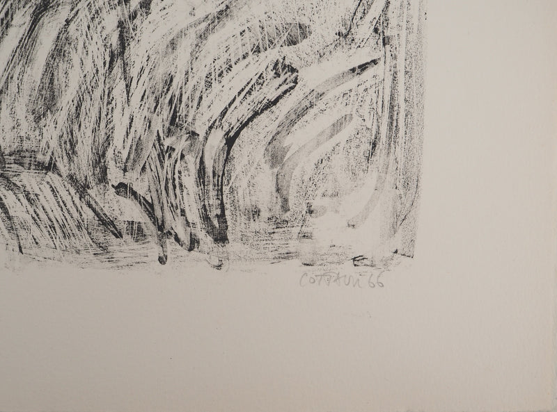 André COTTAVOZ : Poker en famille, Lithographie originale signée