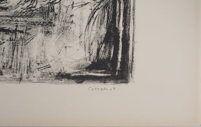 André COTTAVOZ : Moment en famille, Lithographie originale signée